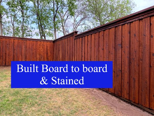 Built and Stained Fence