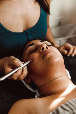 Facial reflexology treating the skin inside and out.