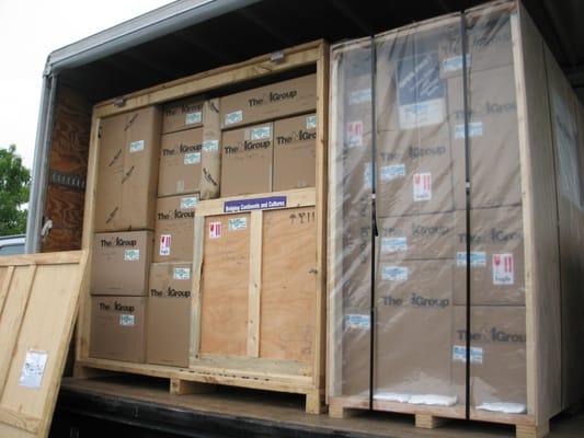 Examples of Loaded Mobile Storage Vault and Overseas Lift Van