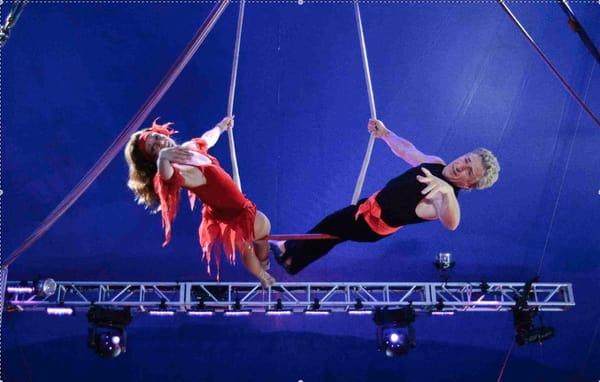 Moody Street Circus Co-Founders, Husband and Wife team Sacha and Melinda "Melina" Pavlata