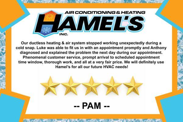 5-star ductless heating and air conditioning Review from google reviews