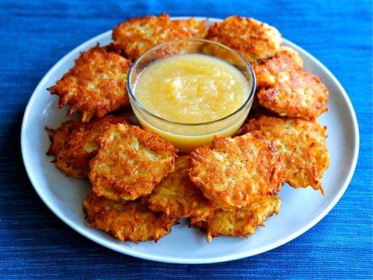 Murray's offers the classic potato latkes. Choose apple sauce or sour cream, or both