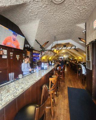 View of the restaurant and the owner's daughter who was also my server