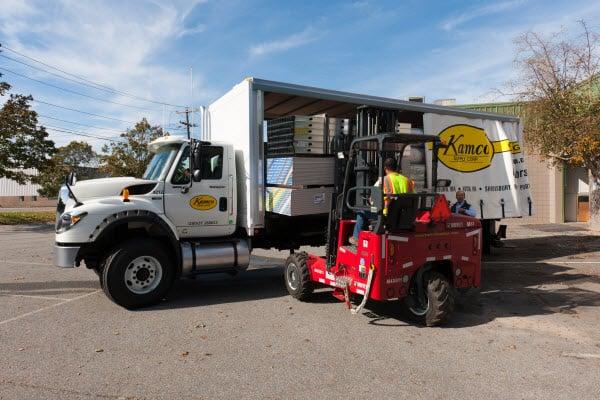 An extensive fleet of trucks allows us to offer 24-hour delivery service.