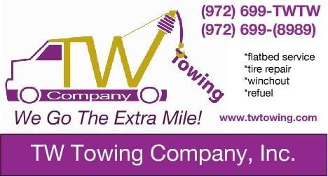 At TW Towing Company we WILL go the extra mile!