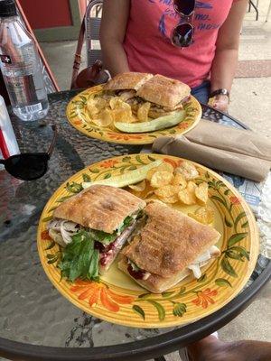 Hot Chick Panini and a the Thanksgiving style Panini