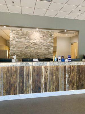 Our check in desk is inviting and welcoming.