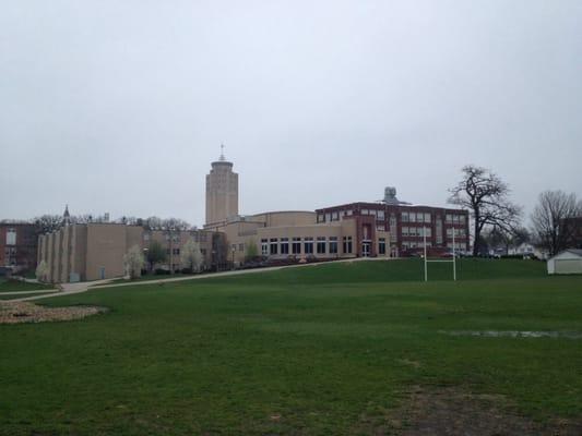 The main chapel part of the college. This was taken from the campus yard.