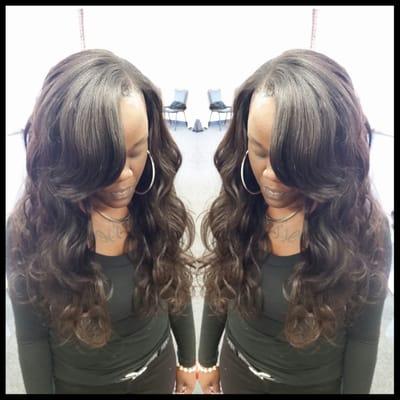 18,20,22in SewIn installed with our beautiful virgin Brazilian bodywave hair.