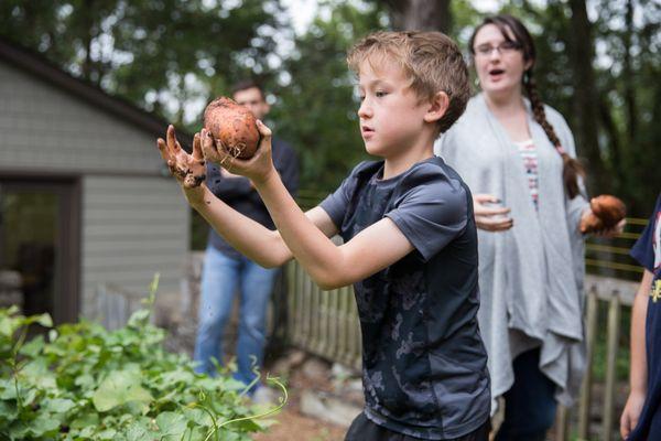 Gardening is a part of the curriculum school-wide.