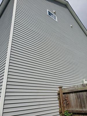 House Exterior looks new after a good pressure washing.