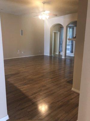 Family room before water damage