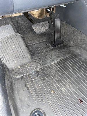 Drivers Floor mat immediately following "cleaning"