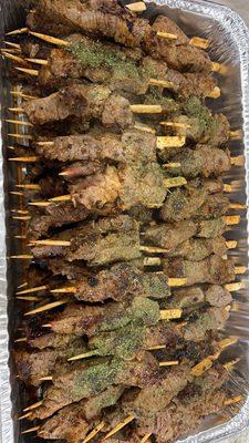 Tri tip skewers