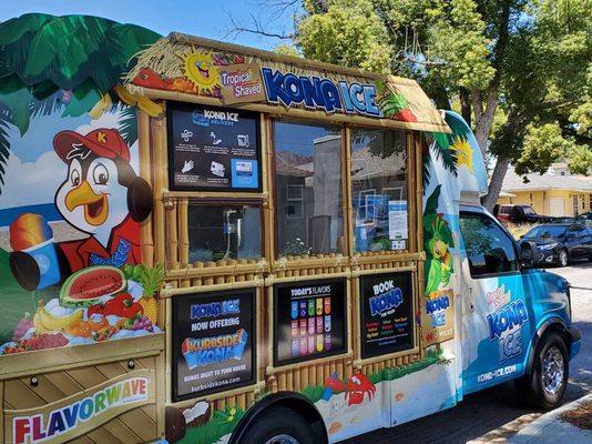 Kona Ice Truck...right on time and super yummy!