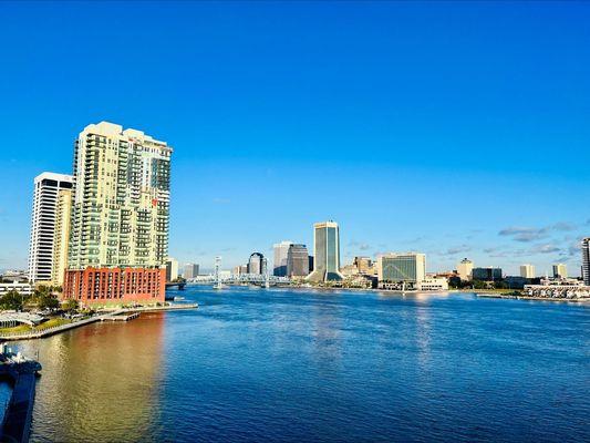 Our office building. The Peninsula with Jacksonville in the backdrop.