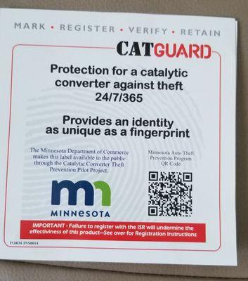 CatGuard theft deterrent