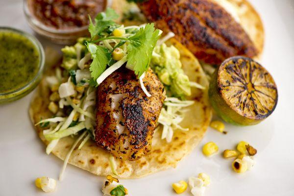 Blackened Fish Tacos with Slaw