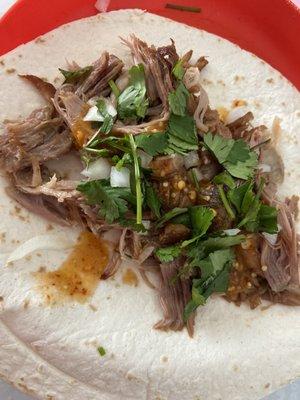 Carnitas and salsa  so good!!