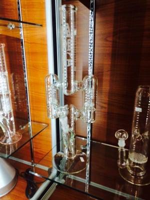 Large Trible Chaber bong thick glass Smoke Shop