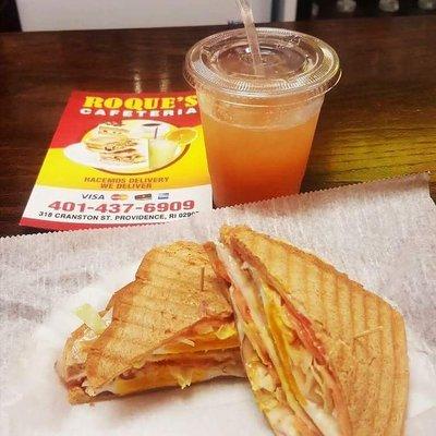 Ham, Cheesse & Egg Sandwich with a Melon Juice