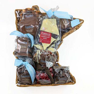 Celebrate your State!  Minnesota Baskets filled with our favorite confections.