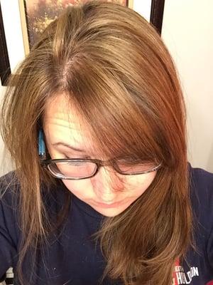 My hair was very dark brown; I explained I wanted highlights to lighten my hair. I'm very happy with how it now looks.