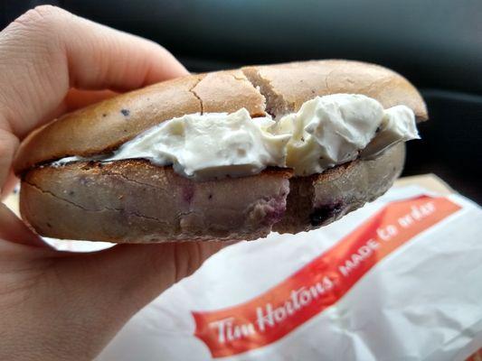 Mobile order stop with the hubbs, BOGO french vanillas on the app. :-) Also got bagels.