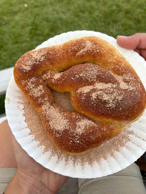 Cinnamon sugar pretzel.