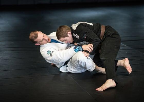 BJJ Coaches Joe and Dave rolling