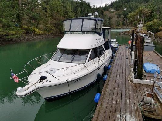 Nice and large dock to tie up to.