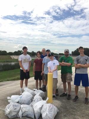 High School Youth Mission Trip to New Orleans, cleaning up Lake Ponchetrain