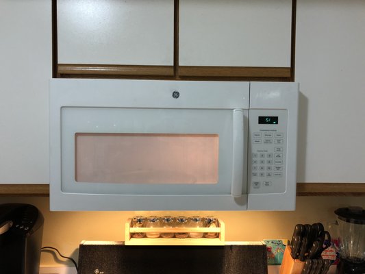 New over the range microwave oven installed!