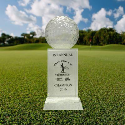 proud to sponsor hole #7 at the Lung Force Golf for Air #golf #tournament & created these cool #trophies for the winners #causemarketing