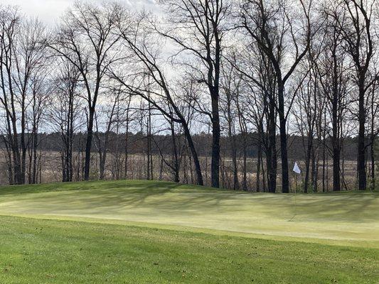 Hole 3...Greens with marsh land behind