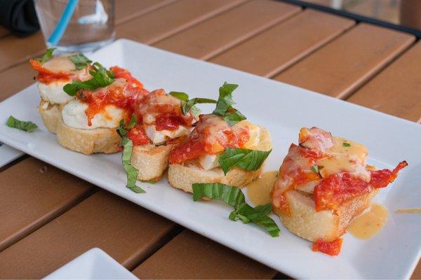 Goat Cheese & Tomato Jam Bruschetta