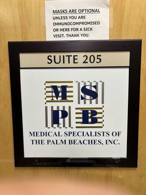 Name is now medical Specialists Of The Palm Beaches, Inc.