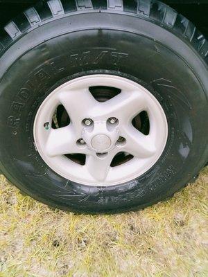 Dirty Dodge Ram Wheel Detail After