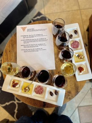 Wine tasting with perfect food pairing