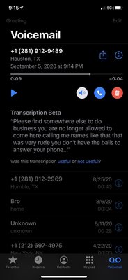 Voicemail I received.