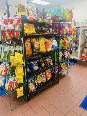 Lays chips, UTZ chips, Takis, Wise chips and many more