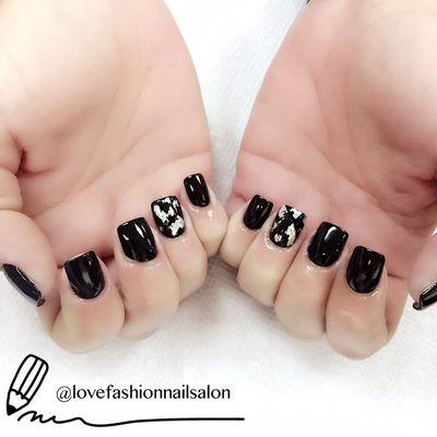 black gel with silver stickers