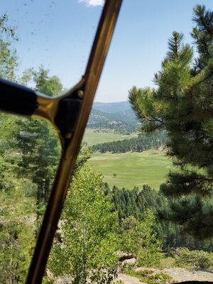 Cleaning windows in beautiful Evergreen!