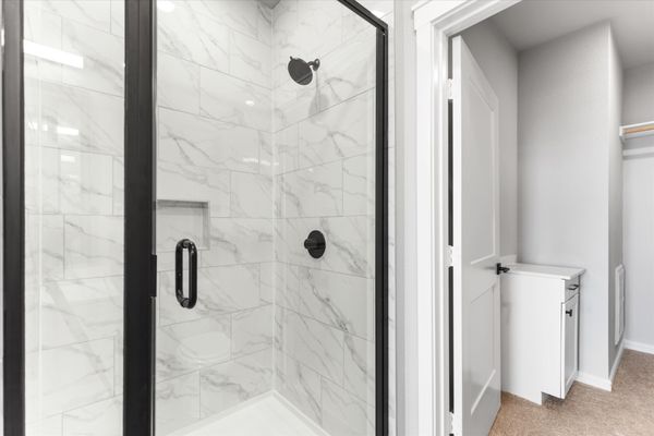 Walk in Encased Glass Shower