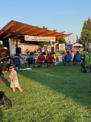 Jazz In The Park 2024. This is the new stage.