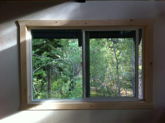 Here is a photo of our newly installed window. They did a great job on the trim