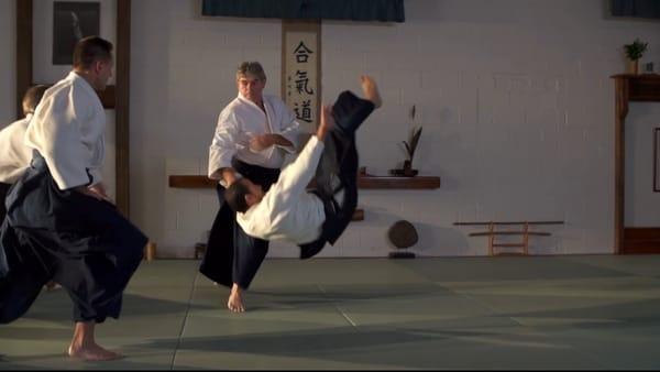 Chief Instructor Sensei Greg O'Connor handling a multiple attack for a upcoming film documentary.