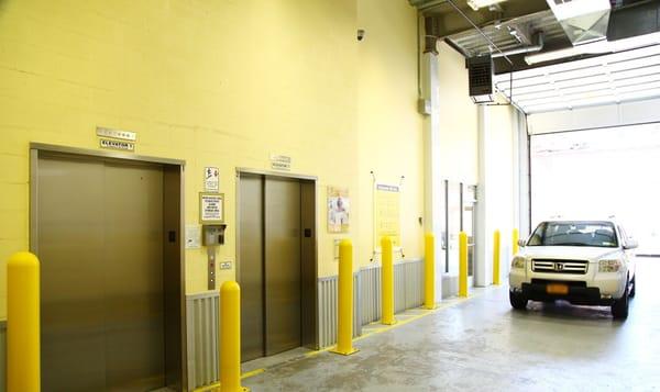 Drive-in loading bay to protect your items from the weather while moving into your storage unit.