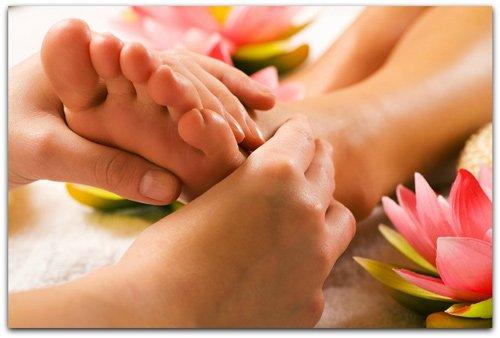 Foot Reflexology with hot stones and aromatherapy for detox, relaxation, and rejuvenation.