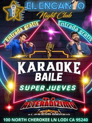 TODOS LOS JUEVES SON DE KARAOKE Y BAILE